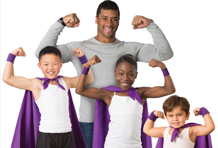Russell Wilson and kids, Strong Against Cancer